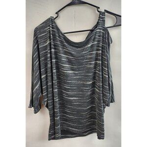Anthropologie Sunday In Brooklyn Gray Heather Dolman Cold Shoulder Top XS